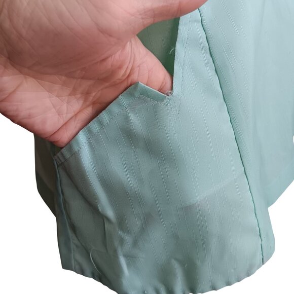 Medium Vintage Beautician Nurse Frock Top 1960's Penneys Mint Green Beauty Shop - Picture 6 of 8